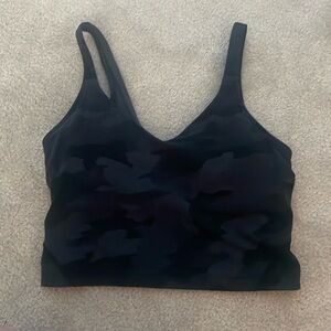 black/camo size 6 lululemon align tank